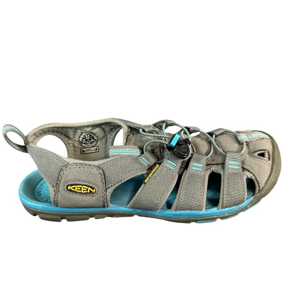 Keen Clearwater CNX Gray Blue Waterproof Hiking Sandals Womens Size 8.5